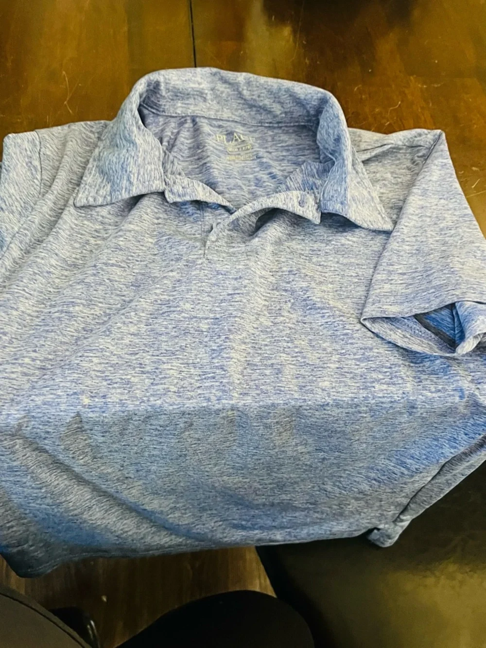 The Children's Place Heathered Light Blue Polo